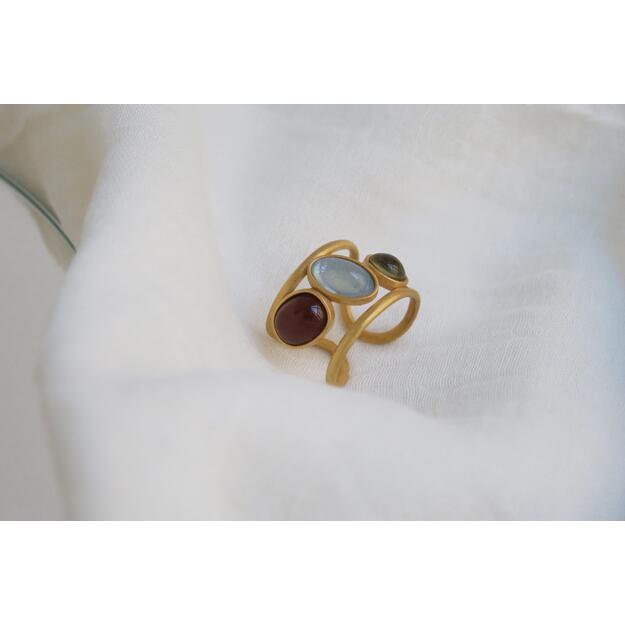 Paauksuotas žiedas su "Murano" kristalais ALEGRIA